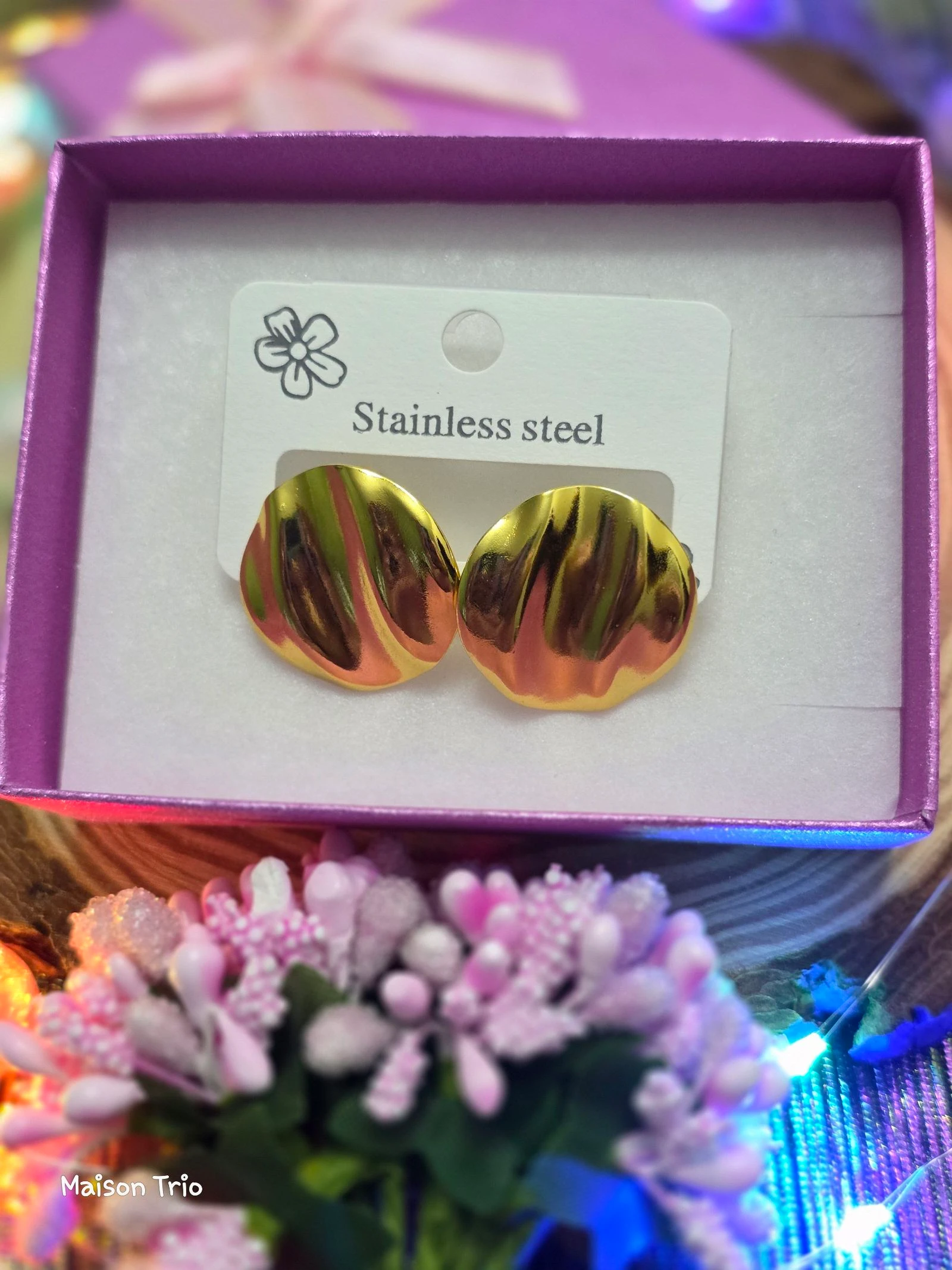 Stainless steel earrings🌸 – photo 2